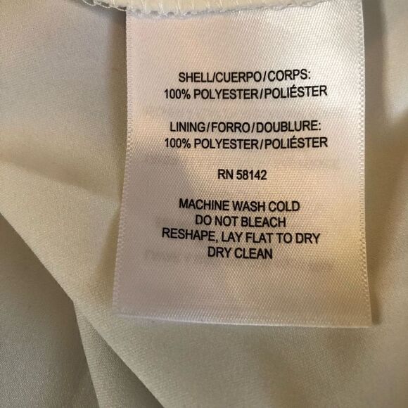 Maggy London Romantic White Floral Flutter Sleeve High Low Midi Dress Size 6 - Picture 8 of 12